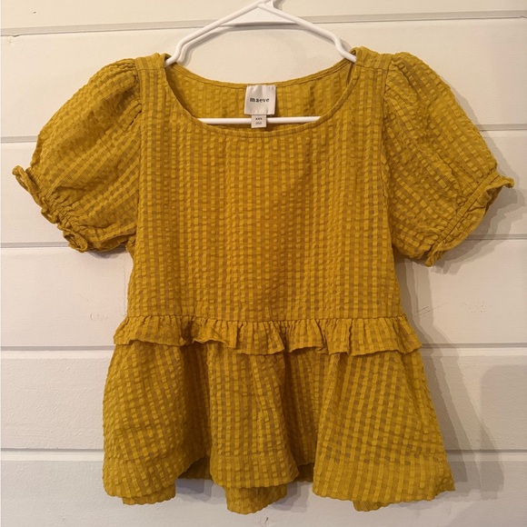 Maeve Yellow Ruffle Blouse - Picture 2 of 4